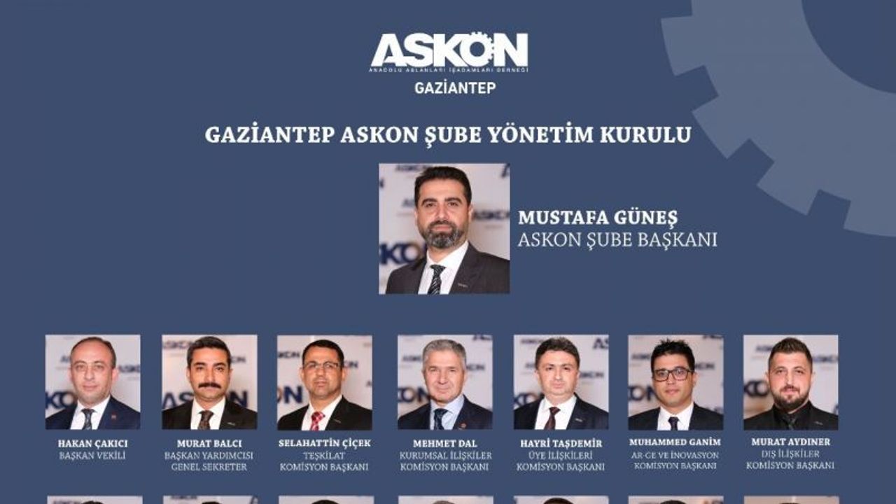 Anadolu Aslanları İş Adamları Derneği Gaziantep Şubesi Görev Dağılımı Yapıldı