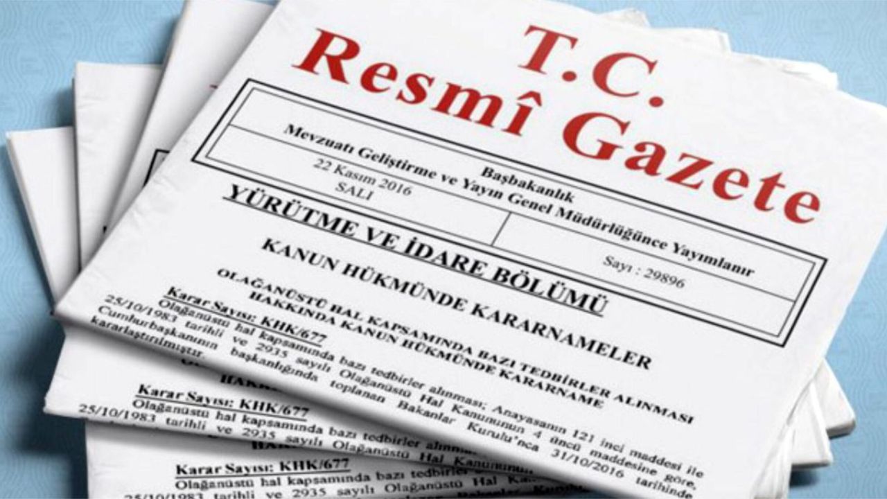 27 Ekim 2025 Resmi Gazete'de Alınan Kararlar