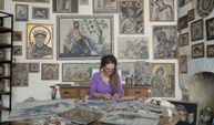 Atık cam ve seramikleri sanat eserine dönüştürüyor