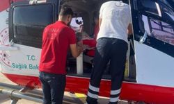 Ambulans helikopter Aras bebek için uçtu!