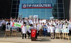  Doktorlar ve tıp fakültesi öğrencilerinden İsrail'e tepki!