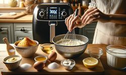 Airfryer San Sebastian kolay tarifi, içinde ne var, hangi malzemeler kullanılır, nasıl yapılır, kaç derece pişer