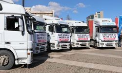 Gaziantep'ten Gazze'ye 5 tır insani yardım malzemesi yola çıktı