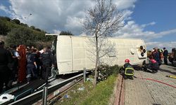 Halk Otobüsü Devrildi! 28 Kişi Yaralandı