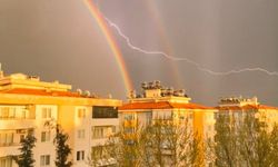 Gaziantep'te Şiddetli Yağmur Sonrası Gökkuşağı Oluştu