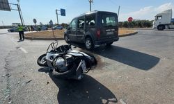 Kilis'te hafif ticari araç ile motosiklet çarpıştı!