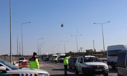 Gaziantep otoyolunda cayrokopter destekli denetim