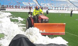 Trabzonspor-Gaziantep FK Maçı İçin Papara Park'ta Kar Temizliği!