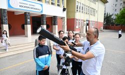 Gaziantep'te Öğrenciler Güneşi Gözlemledi