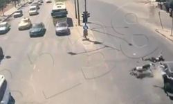 Gaziantep'te Motosiklet Kazaları Kamerada