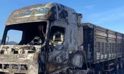 Gaziantep Yolu’nda Tır Kupası Alev Alev