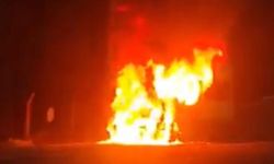 İşçi Servisi Alev Alev Yandı