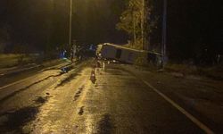 İşçi Servisi Devrildi: 13 Yaralı