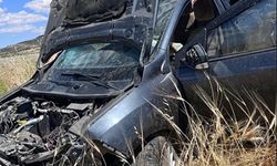 Gaziantep Yolunda Otomobil Şarampole Uçtu