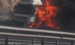 Gaziantep'te Tır Alev Topuna Döndü