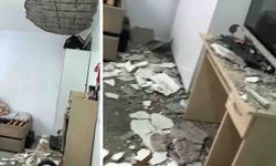 Gaziantep’te deprem sonrası evde kısmi çökme