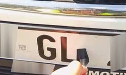Gaziantep’te plakayı bantla değiştirdi, ceza yedi