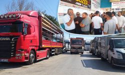 Gaziantep'te kamyoncular artan maliyetlere isyan etti