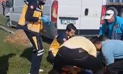 Gaziantep'te kavşakta otomobil ile kamyonet çarpıştı