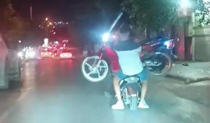 Gaziantep'te akıl almaz taşıma yöntemi! Motosiklet üzerinde motosiklet taşıdılar