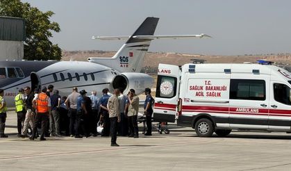 Meriç ambulans uçakla İstanbul’a sevk edildi