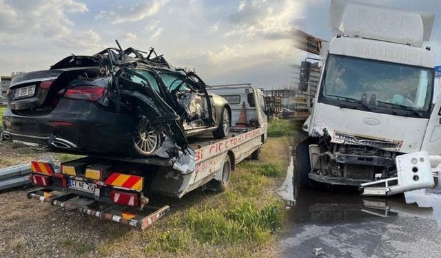 Tır ile Otomobil Trafik kazası. 1 çocuk hayatını kaybetti, 4 kişi yaralandı