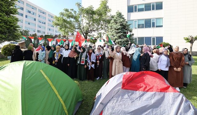 Gazze Protestolarına GİBTÜ Öğrencilerinden Destek