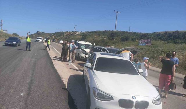 Bakım yapılan yolda zincirleme kaza: 2 yaralı