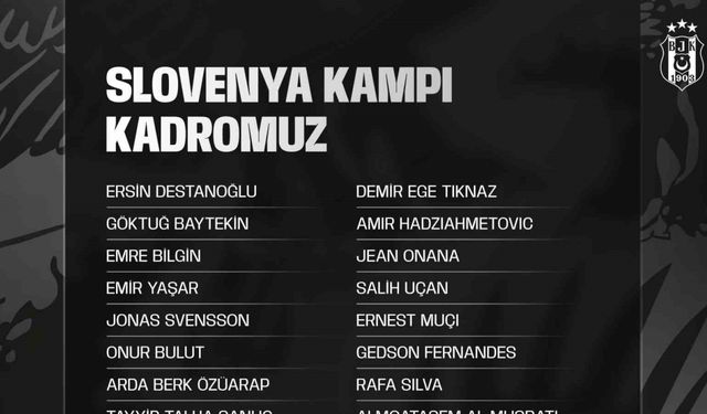 Beşiktaş’ın Slovenya kamp kadrosu açıklandı