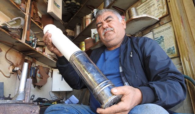 Gaziantep'te son tenekeci mesleğini yaşatıyor