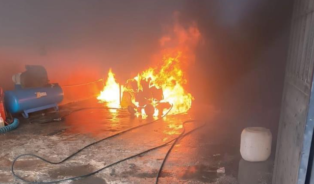 Gaziantep’te kompresör bomba gibi patladı