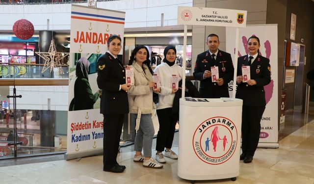 Gaziantep'te jandarma kadınları bilgilendirdi!