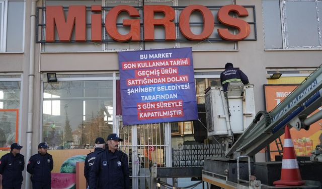 Tahmazoğlu Migros'u kapattı