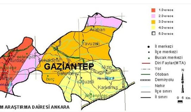 Gaziantep’te Deprem Riski Düşük Bölgeler Açıklandı