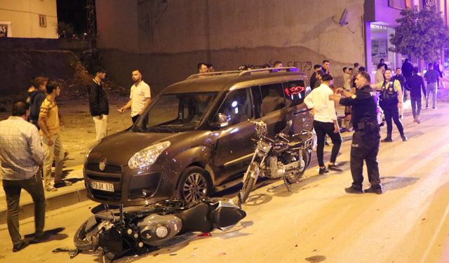 Gaziantep'te Motosiklet Kazası! Yaralılar Var..