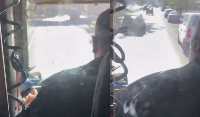 Gaziantep’te Şoförden Şoke Eden Görüntü