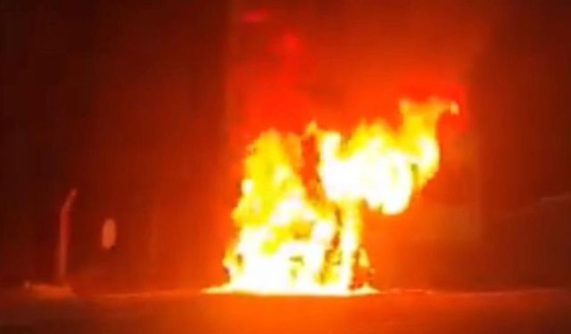 İşçi Servisi Alev Alev Yandı