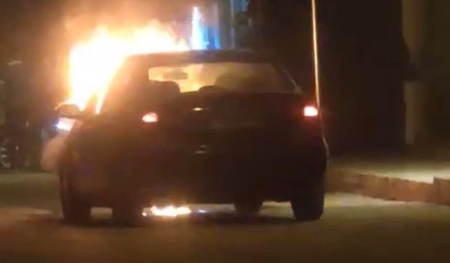Seyir Halindeki Otomobil Bir Anda Alev Aldı
