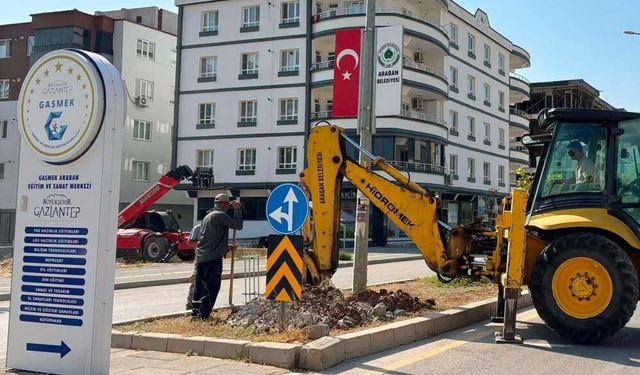 Araban’da trafik güvenliği için ışıklandırma