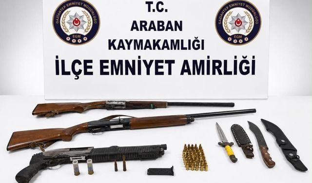 Gaziantep'te ruhsatsız silah operasyonu