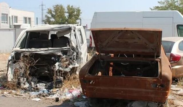 KÜSGET'te hurda araç temizliği başladı