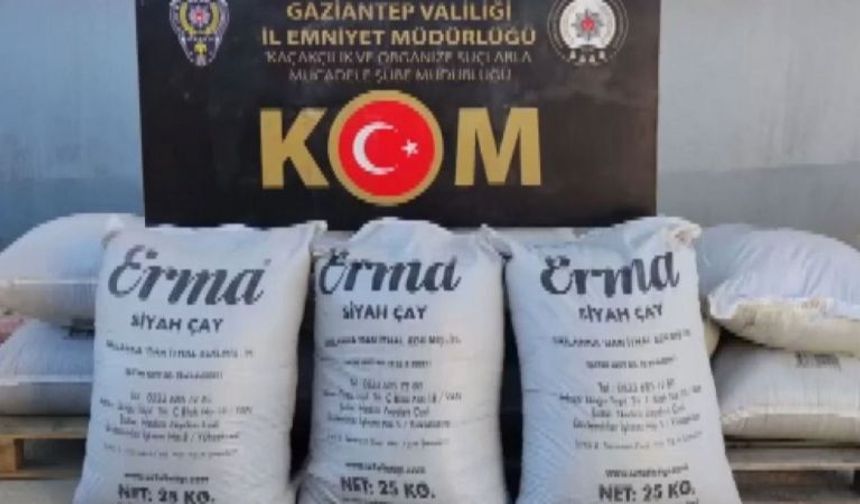 Gaziantep’te kaçak çay operasyonu