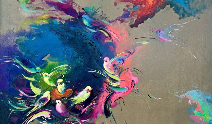 Sanko Sanat Galerisi’nde Kuşların Şarkısında Renkler Temalı Resim Sergisi