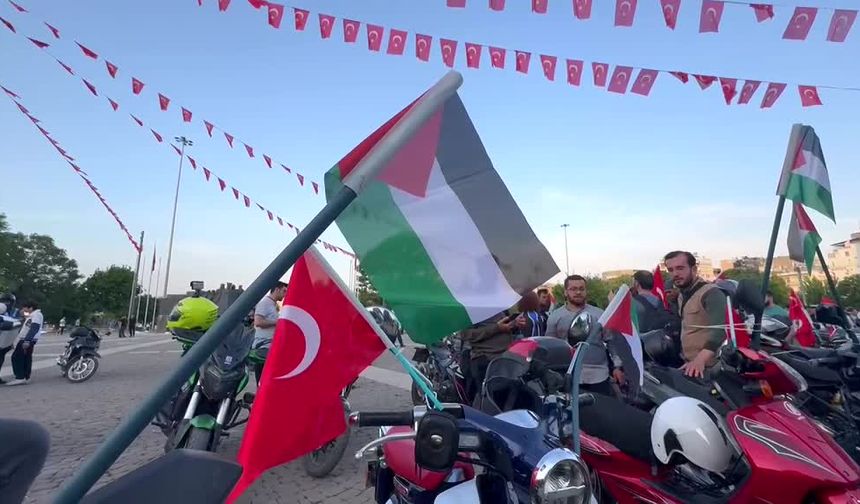 Motosiklet Sürücülerinden Gazze’ye Destek