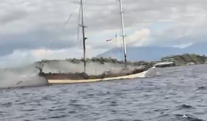 Muğla’da Gulet Teknesinde Yangın Paniği