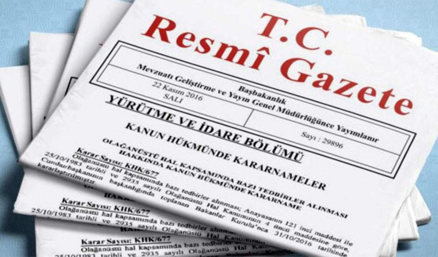 27 Ekim 2025 Resmi Gazete'de Alınan Kararlar