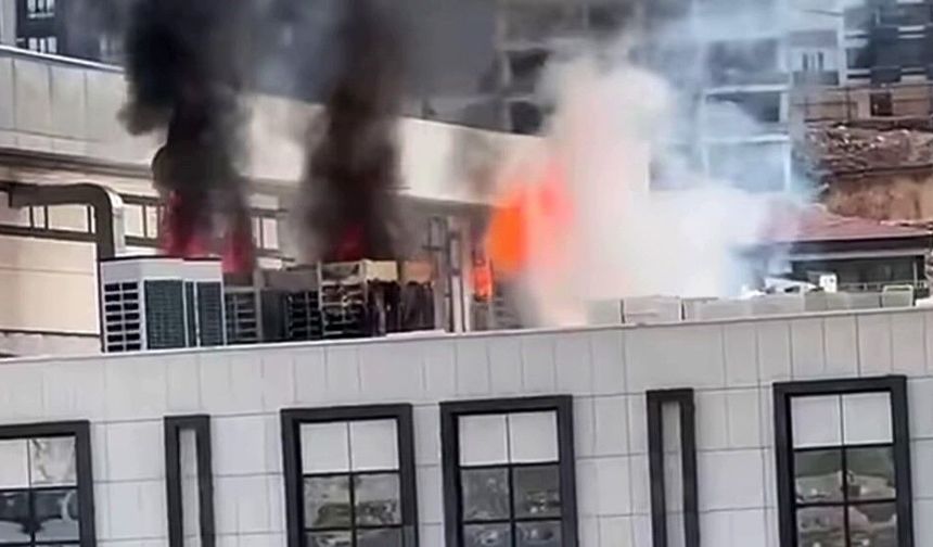 Şahinbey’de Yapımı Süren Hükûmet Konağında Yangın