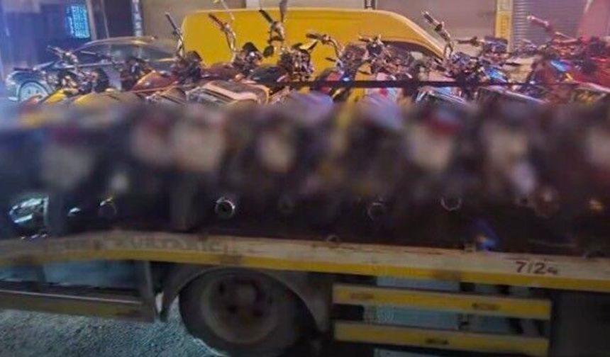 Gaziantep'te motosikletler trafikten men edildi