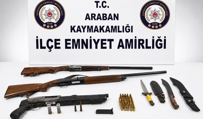 Gaziantep'te ruhsatsız silah operasyonu