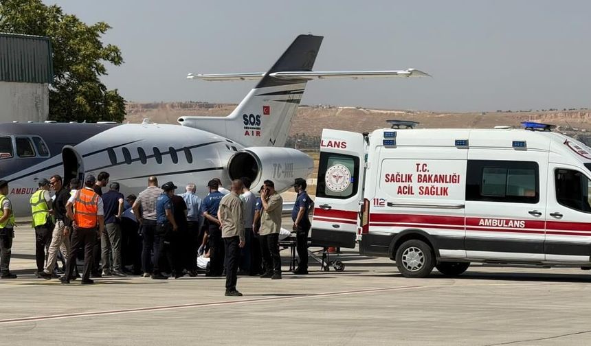 Meriç ambulans uçakla İstanbul’a sevk edildi